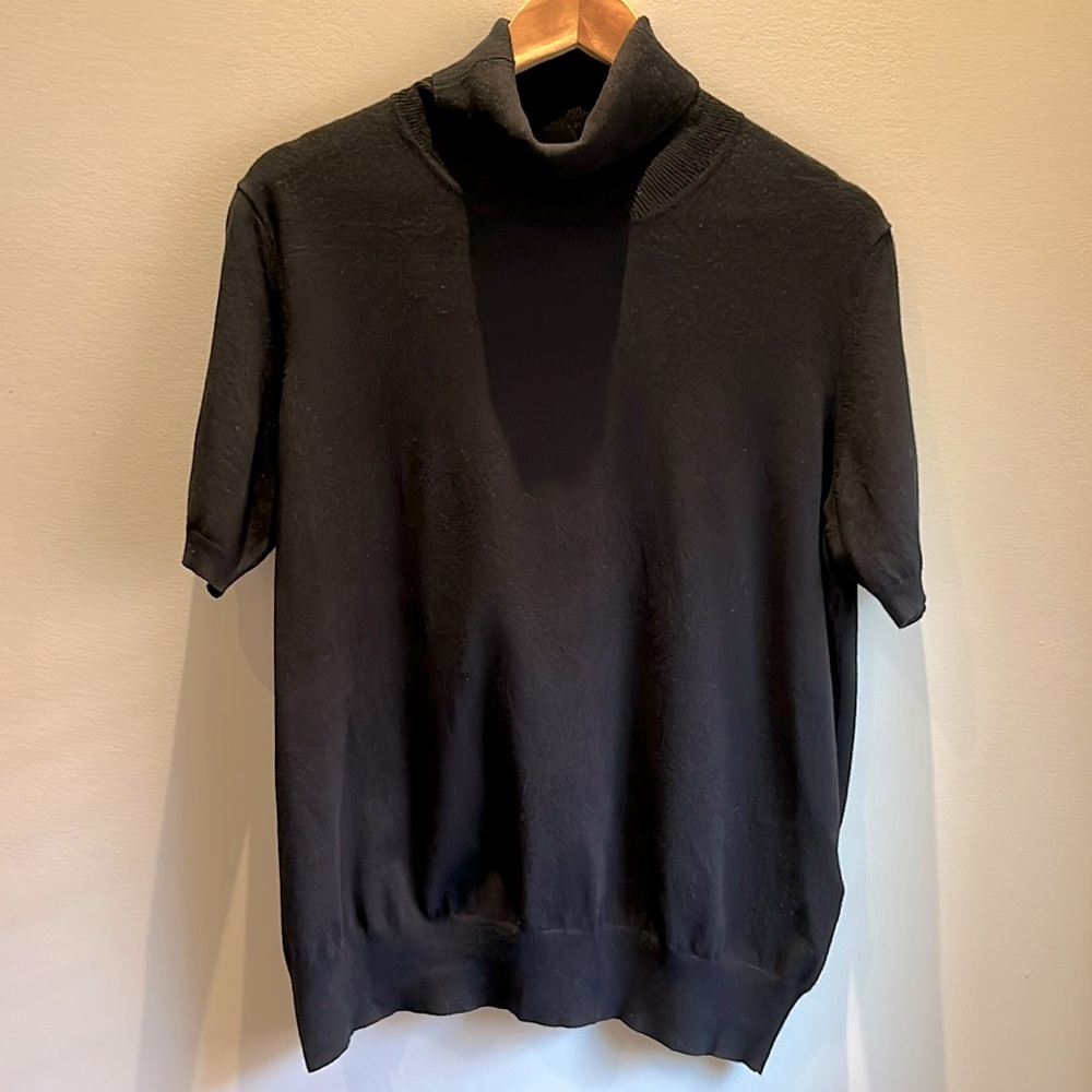 Riani-Black Turtleneck Short Sleeve Sweater